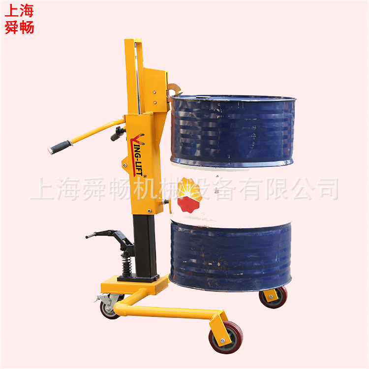 上海U型油桶叉车液压堆高搬运车 咬嘴式圆桶移运车 油桶小拖车