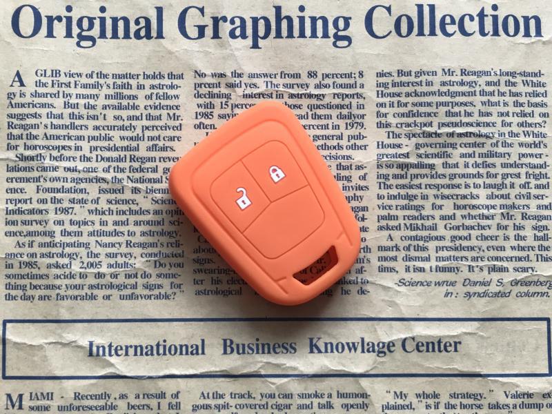Suitable for Chevrolet Aveo Cruze Silicone Key Case Straight Type Special Car Remote Control Protective Cover Buckle