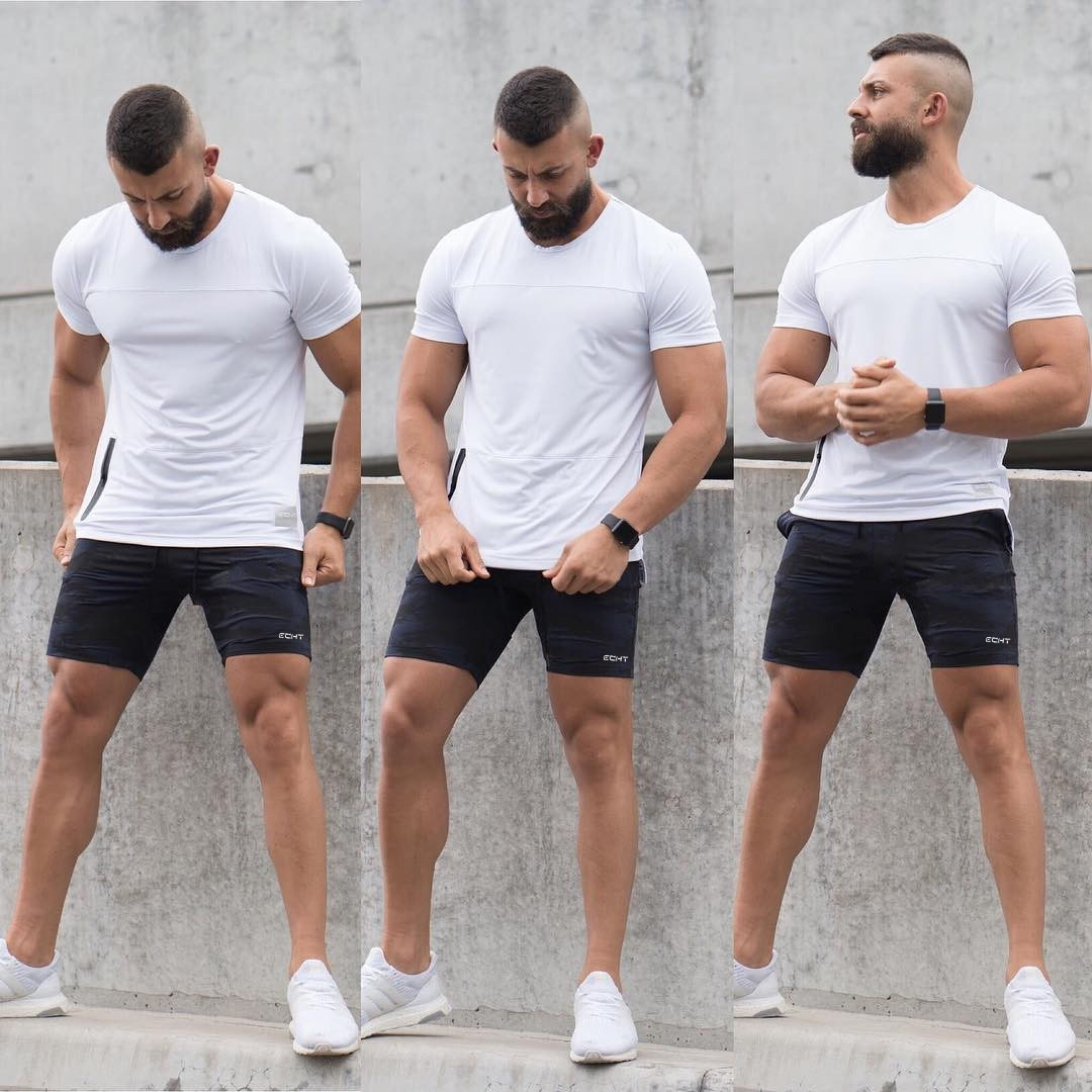 Men's Sports Shorts Quick Drying Marathon Running Pants Casual Beach Fitness Three Point Trendy Bottoms_viptrois.com