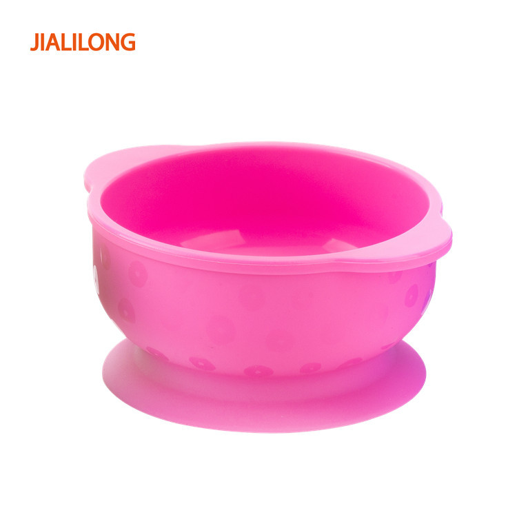 Juego de tazón con ventosa de silicona y cuchara para bebé de 280 ml, antideslizante y resistente al calor