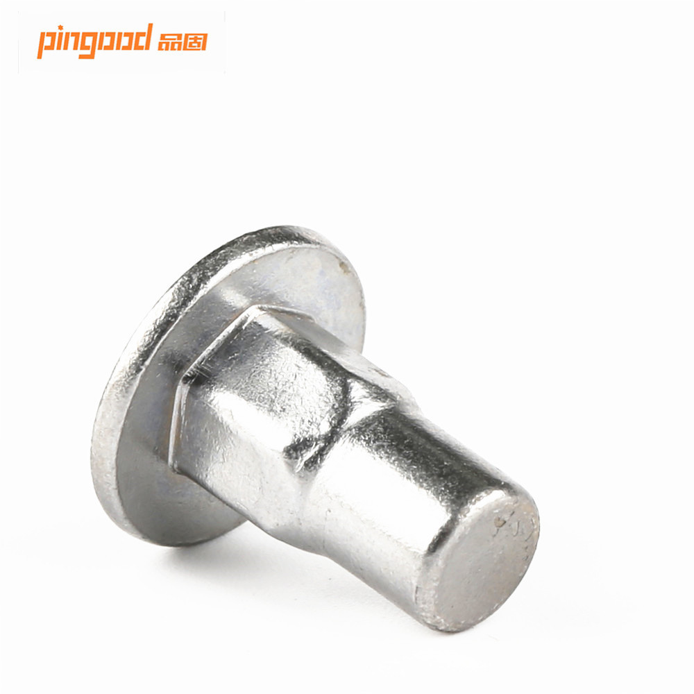五金厂家定做非标不锈钢平头半六角铆螺母 六角防水盲孔拉铆螺母