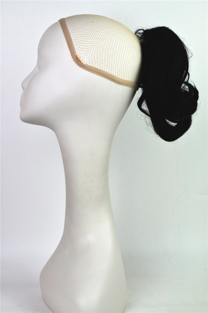 Comercio exterior Amazon pelucas de cola de caballo agarrar clip de cabello bolsa de cabello negro rizado corto cabello de caballo pelucas