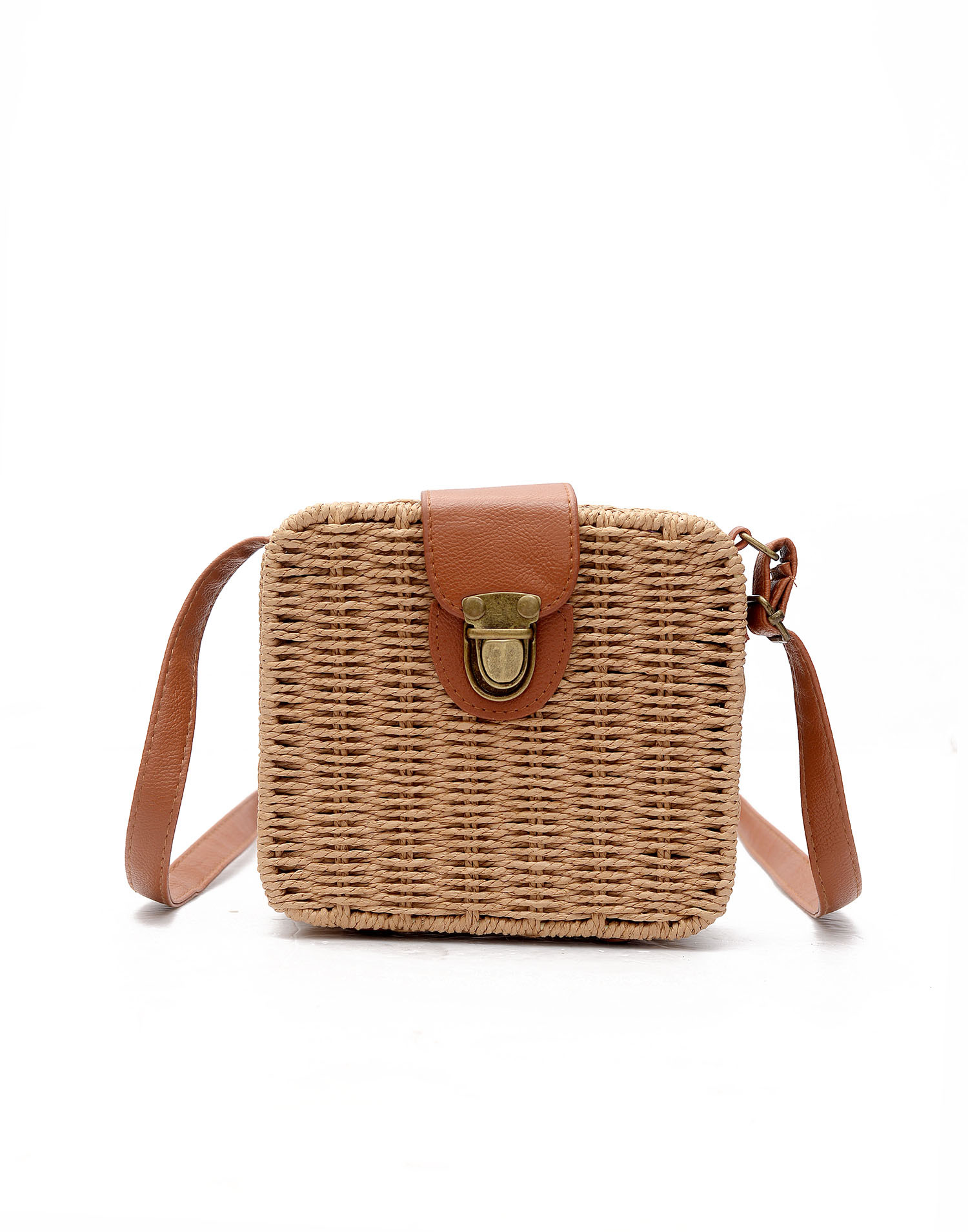 Summer New Beach Straw Bag Seaside Leisure Holiday Small Square Bag Woven Bag Wholesale display picture 26