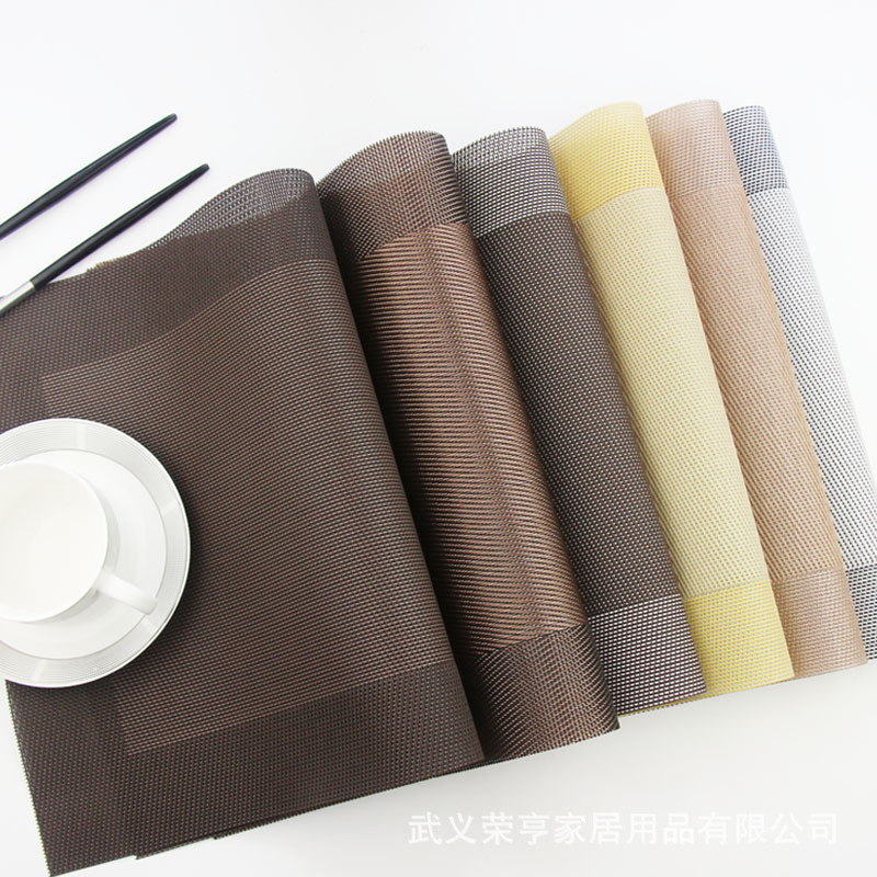 单框欧式美式隔热垫特斯林pvc西餐垫防滑防水餐桌垫杯垫厂家直销