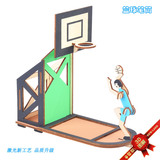 Баскетбольный держатель для ручек с лазером, деревянная трехмерная реалистичная головоломка, детский конструктор, 3D