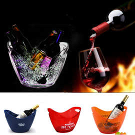 工厂来样来图片定制印酒具透明元宝冰桶　小额定单定制双色啤酒桶