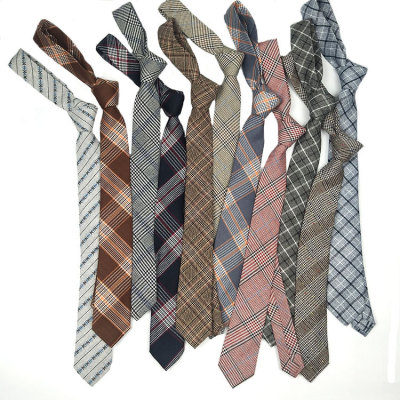 Manufactor Direct selling network classic Plaid Beige Milk shake necktie men and women have more cash than can be accounted for cotton originality necktie