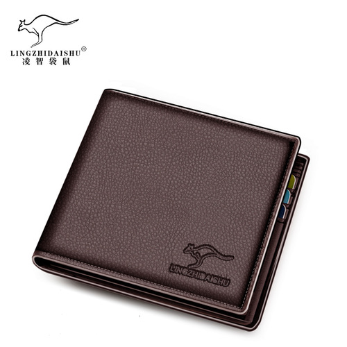 Lingzhi Kangaroo men's wallet large capacity clutch bag casual bag clutch long and short wallet wholesale