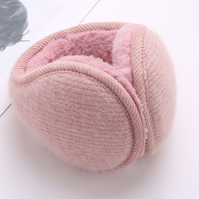 Yiwu Rabbit's hair Wool fold Earmuff winter fashion knitting Ear keep warm Earmuff Plush Adult Ear package