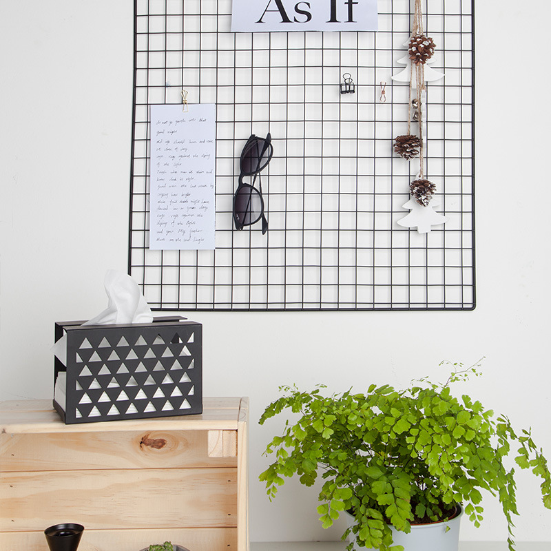 北欧铁艺纸巾盒简约客厅抽纸盒家用纸抽盒创意茶几餐巾素色收纳盒