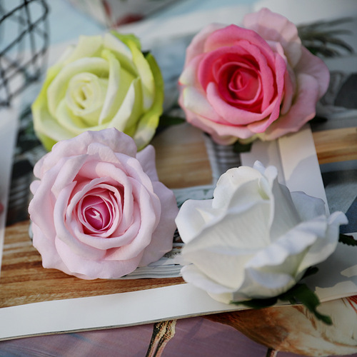 Photography props, simulated roses, DIY flower heads, wedding bouquets, decorative silk roses, artificial flowers