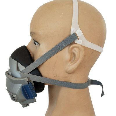 煤礦防毒塵面具1211工業勞保頭戴自吸式防毒塵半面罩搭配棉質濾棉