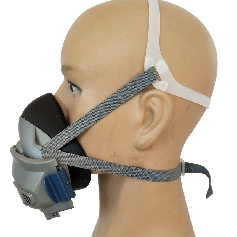 煤礦防毒塵面具1211工業勞保頭戴自吸式防毒塵半面罩搭配棉質濾棉