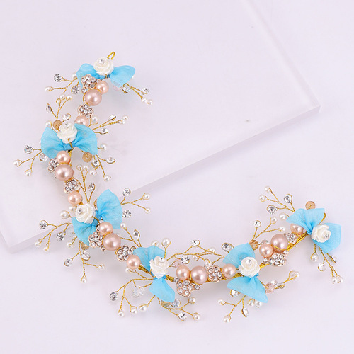 Hairpin hair clip hair accessories for women Bow headdress color bow flower wedding dress accessories hair band hair band