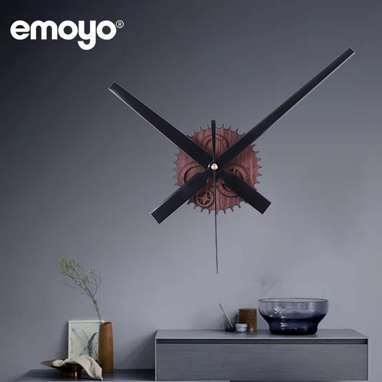 Amazon Venta caliente productos calientes vintage madera engranaje DIY Reloj de pared emoyo gran puntero creativo tiempo Reloj de pared