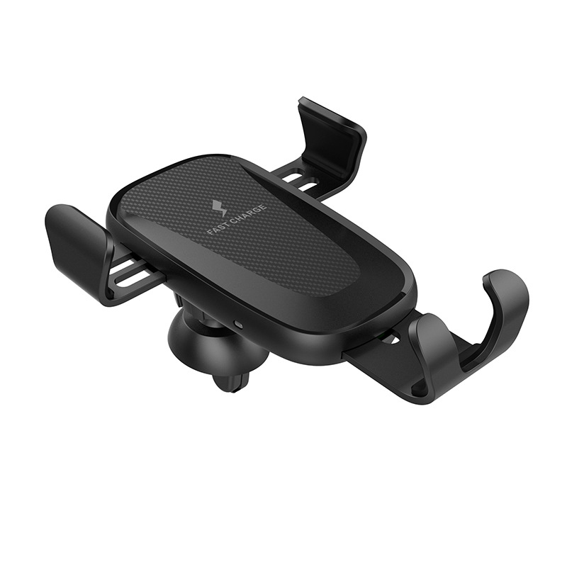 跨境重力感应10W快充牢固适用苹果安卓出风口车载手机无线充电器