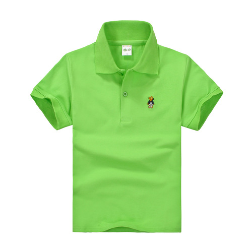 kids pure cotton children's white short-sleeved t-shirt for middle-aged and older children boys and girls school uniform performance clothes children's clothing children's polo shirt