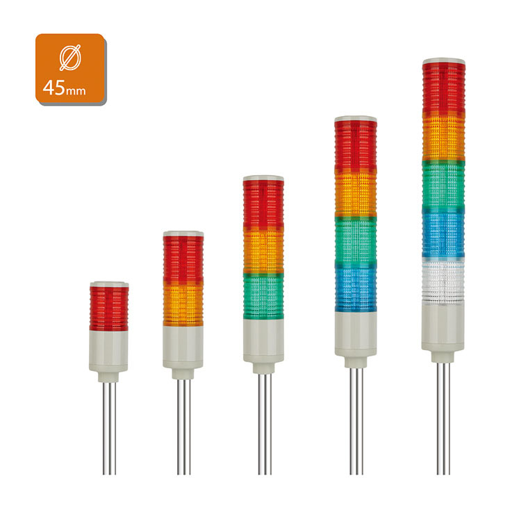 栖凤LED一体式信号灯YT45多层式警示灯报警灯五色塔灯