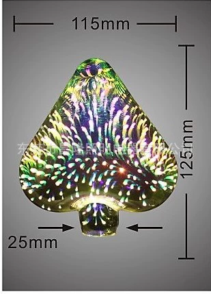 Фабрика прямых продаж светодиодная лампа для кофе/отель/KTV 3D красочный фейерверк типа сердца