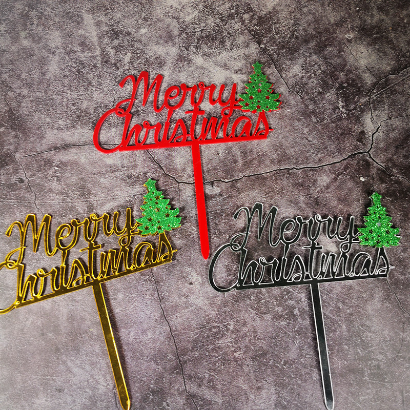 Party Occasion Christmas Letter Arylic Party Cake Decorating Supplies