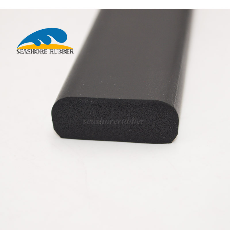 丁腈发泡平板挤出条 一字型NBR橡胶发泡条 NBR高弹性耐油挤出条