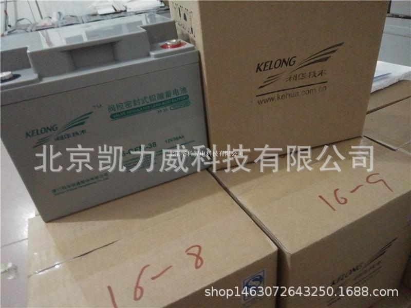 KELONG科华蓄电池6GFM38 12V38AH工厂产品三年质保服务 含运费