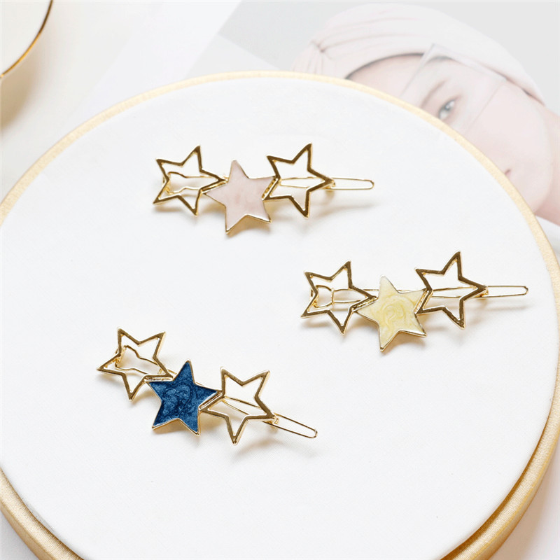 Bangs Clip Hairpin Korean Style Star Geometry Hairpin Hair Accessories display picture 6