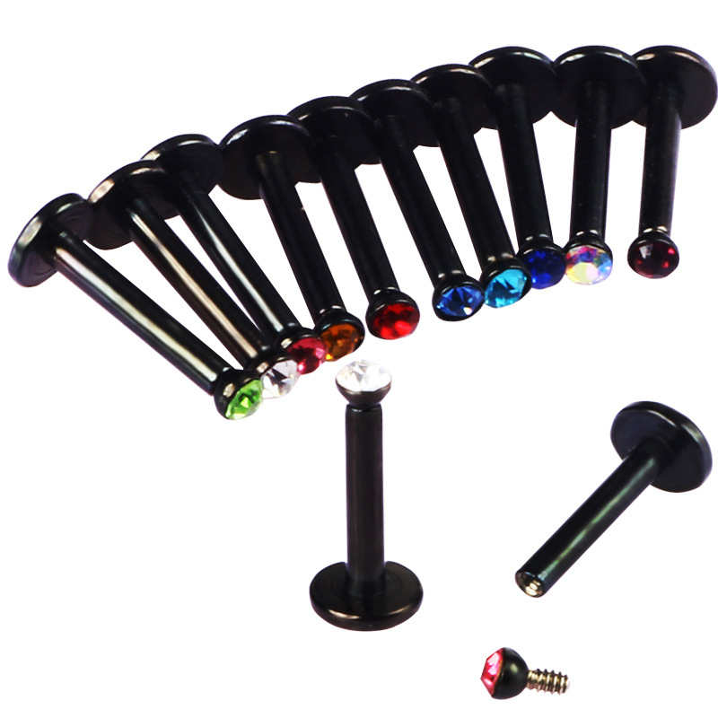 Pointed titanium steel lip stud product view