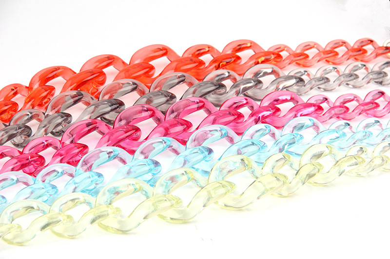 1 Piece Simple Style Solid Color Arylic Transparent Womenu0027S Necklace