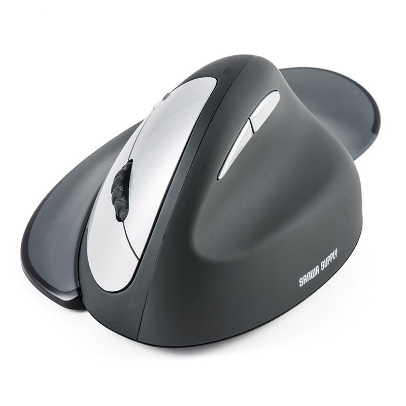 日本SANWA人體工學無線鼠標法碼可調節自重 可折卸掌托MA-ERGC2