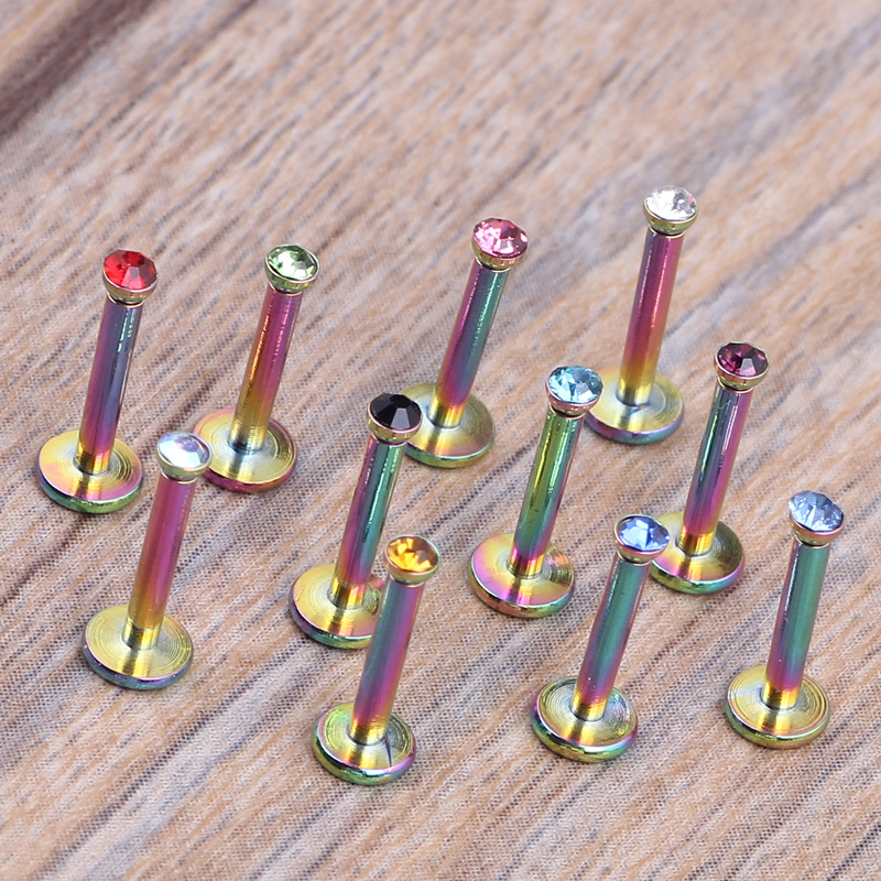 10 Pack Stainless Steel Lip Piercing Jewelry Set - Lip Labret Studs Lip Nails Decoration for Body Piercing detail image 10