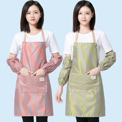 Cooking apron set with sleeves kitchen anti-oil cooking apron Korean style fashion ladies coveralls manufacturer wholesale