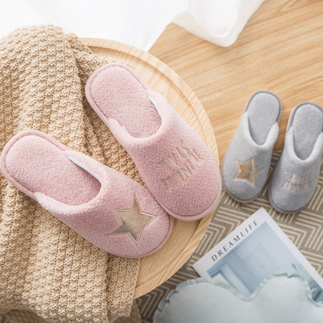 2018 dép bông mới mùa thu và mùa đông nữ đôi cha mẹ con trong nhà chống trượt ấm áp nhà nhà nam một thế hệ Giày cotton tại nhà