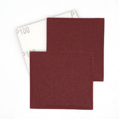 Foreign trade supply 110*100mm square sandpaper velvet embossed sandpaper grinding self-adhesive back velvet sandpaper red sandpaper
