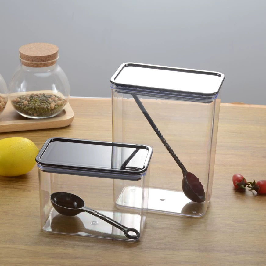 Plastic square банка для хранения, milk tea, small storage box, increased thickness