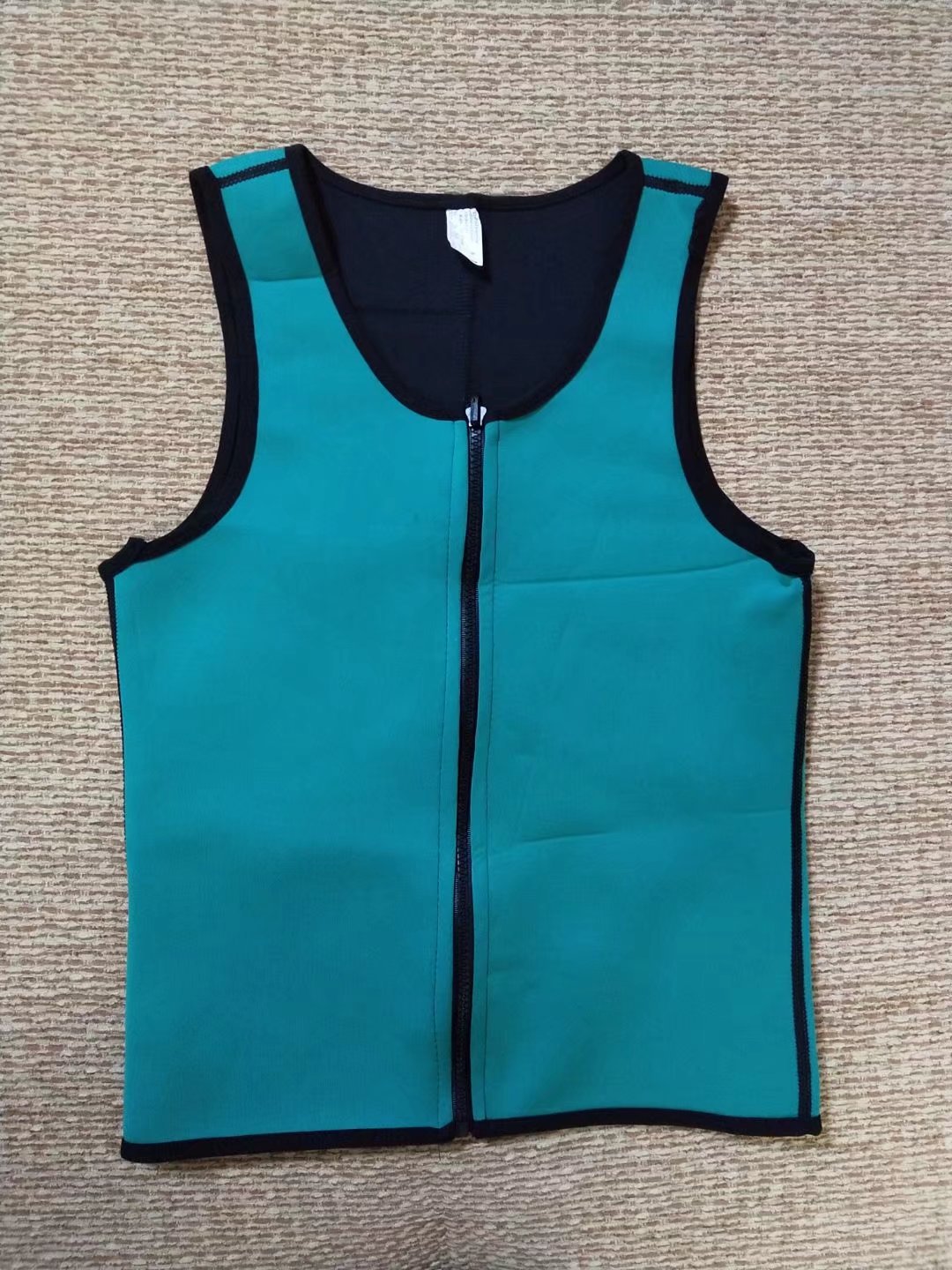 Popular cremallera neopreno corsé deportes sudor-wicking corsé Chaleco de la aptitud de los hombres al por mayor entrega de una sola pieza