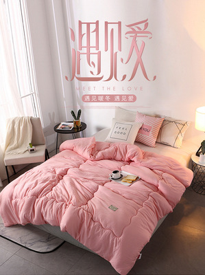 水洗棉冬被批發加厚保暖被子單雙人春秋被芯超柔磨毛學生棉被褥