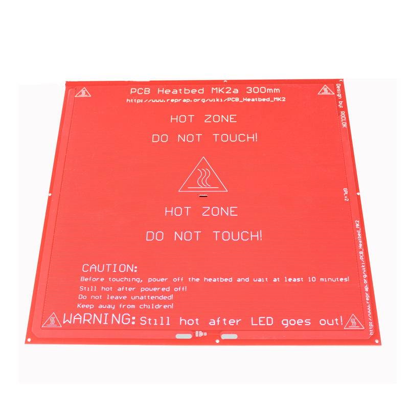 厂家直销3D打印机配件PCB加热热床Mk2a12V 7.2A 24V15A热床铝基板