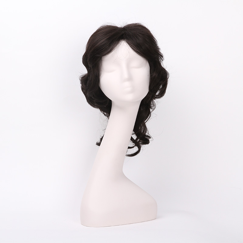 Newlook IMG - 1406 nuevo estilo negro pequeño rollo de vacaciones peluca fiesta peluca