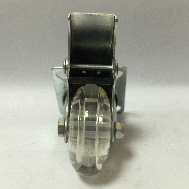 万向脚轮办公椅脚轮100*24内银外透明溜冰轮静音减震办公椅家具轮