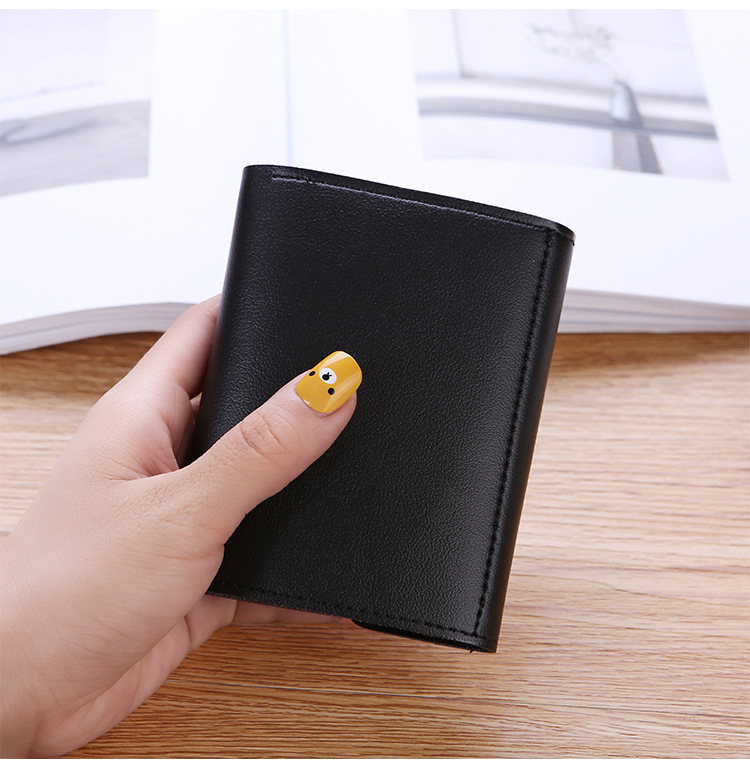 Women's Solid Color Pu Leather Buckle Wallets display picture 6
