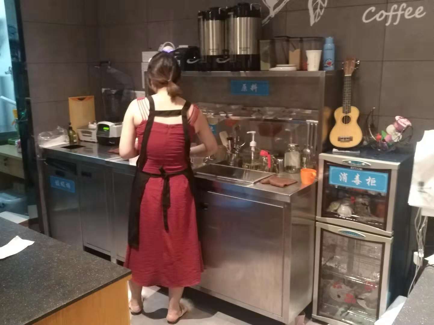 厂家直销可定制咖啡店奶茶店休闲吧水吧台操作台老塞瑞幸咖啡同款|ms