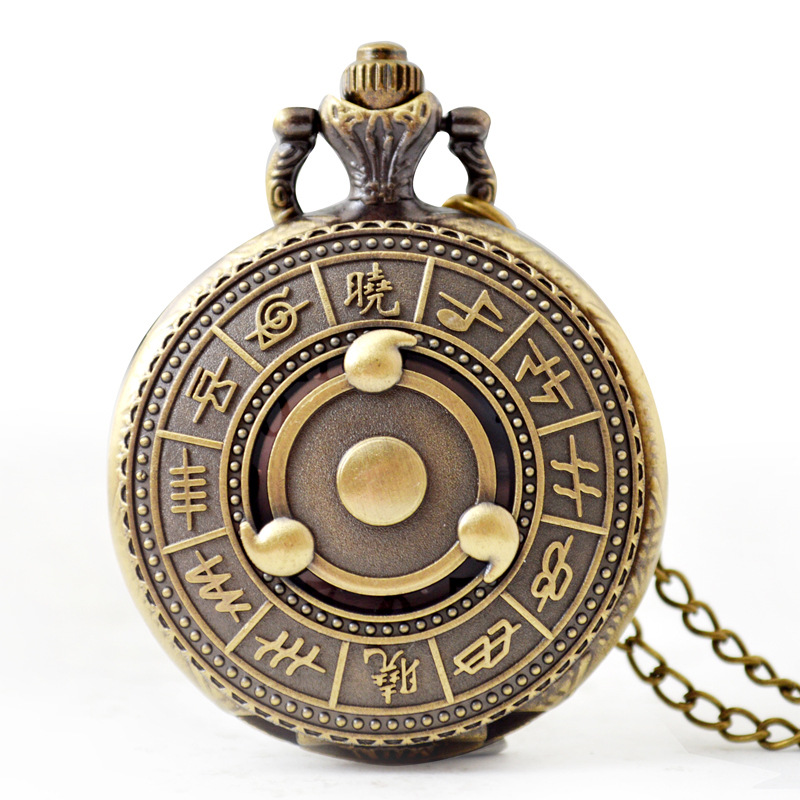 Foreign Trade Hot Quartz Pocket Watch Wholesale Medium Naruto Vintage Pocket Watch Unisex Cartoon Quartz Pocket Watch