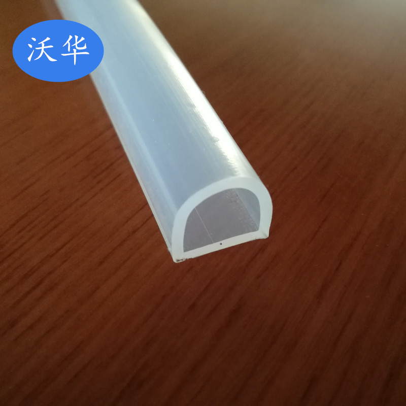 供应高透明D型硅胶密封条 D型自粘防撞密封条 环保无味D型密封条