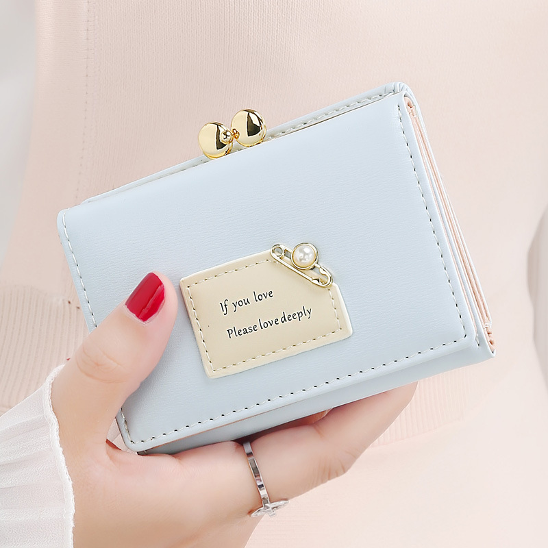 Popular women's small wallet simple women's short 2020 new student Korean Keai multifunctional mini card bag