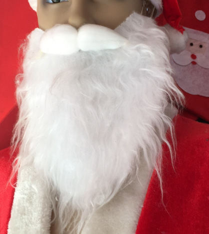 圣诞老人胡子 八字老人胡子 白色长毛绒胡子 圣诞胡子胡须