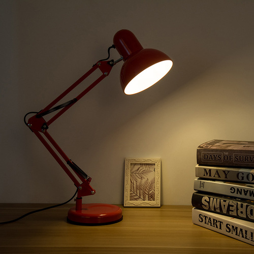 American-style iron craft desk lamp with anti-blue light, host tattoo design, student study office gift LED armless desk lamp