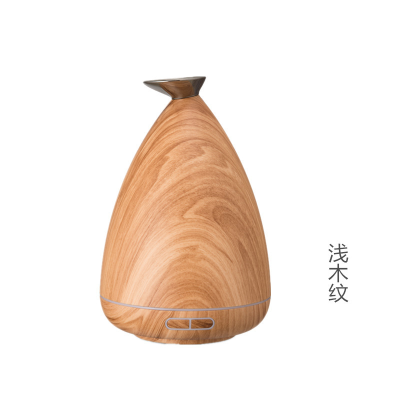 新款木纹香薰机500ml加湿器超声波精油七彩喷香机扩香仪香氛机