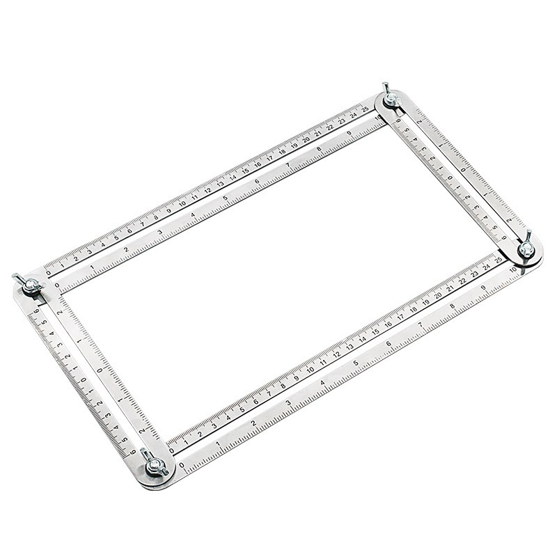 Four-folding Ruler Stainless Steel Four-folding Ruler,Stainless Steel Four-folding Ruler At Any Angle,Multi-functional Four-folding Ruler