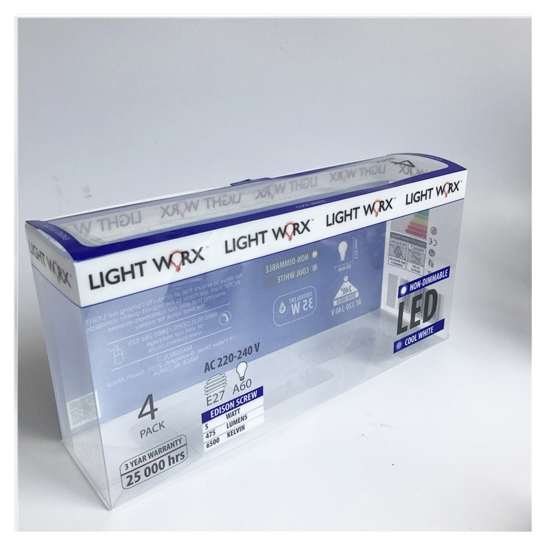 LED灯包装盒 透明胶盒UV柯式印刷包装LED包装盒子定做 pp盒